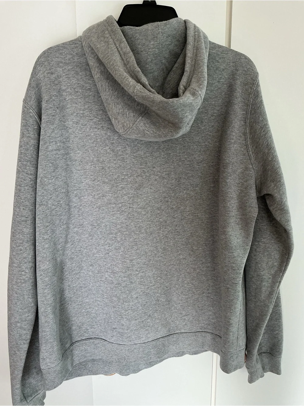 Nike Gray Quarter-Zip Pullover Hoodie with White Swoosh
